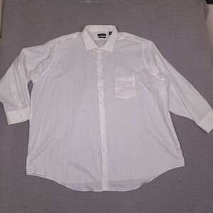 Shaquille O'Neal XLG Dress Shirt‎ 20 34/35 Houndstooth Stretch Cooling Big Fit